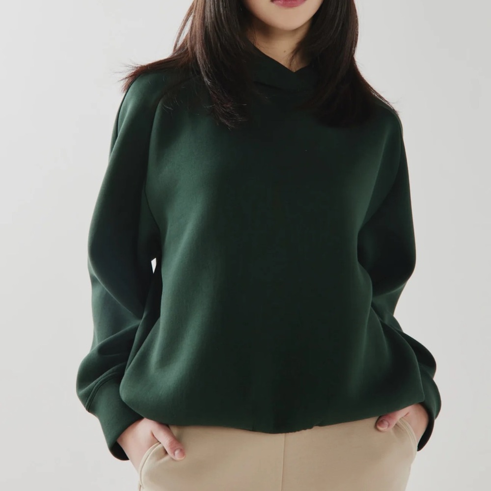NWOT LEZE the Label Women's Jordyn Hoodie - Pine Green Size XL